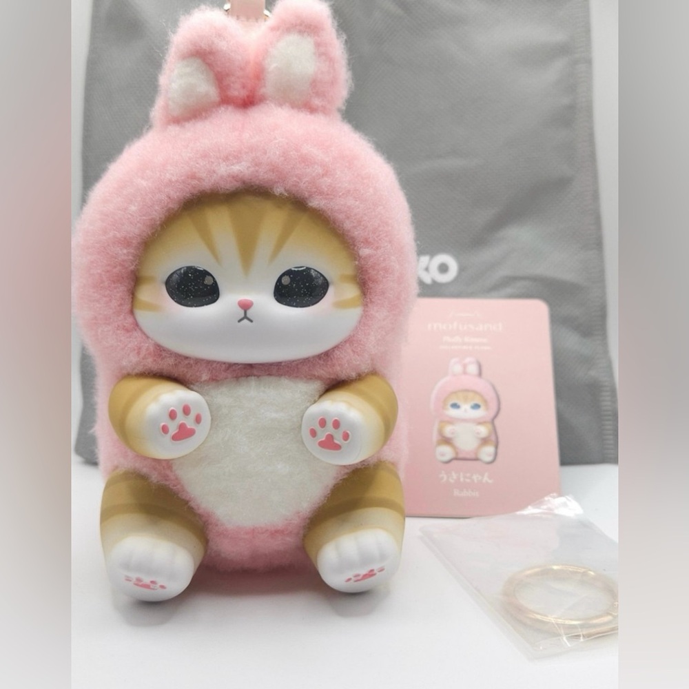 Mofusand Plush Keychain Kiramekko Fluffy Kittens Bunny Version